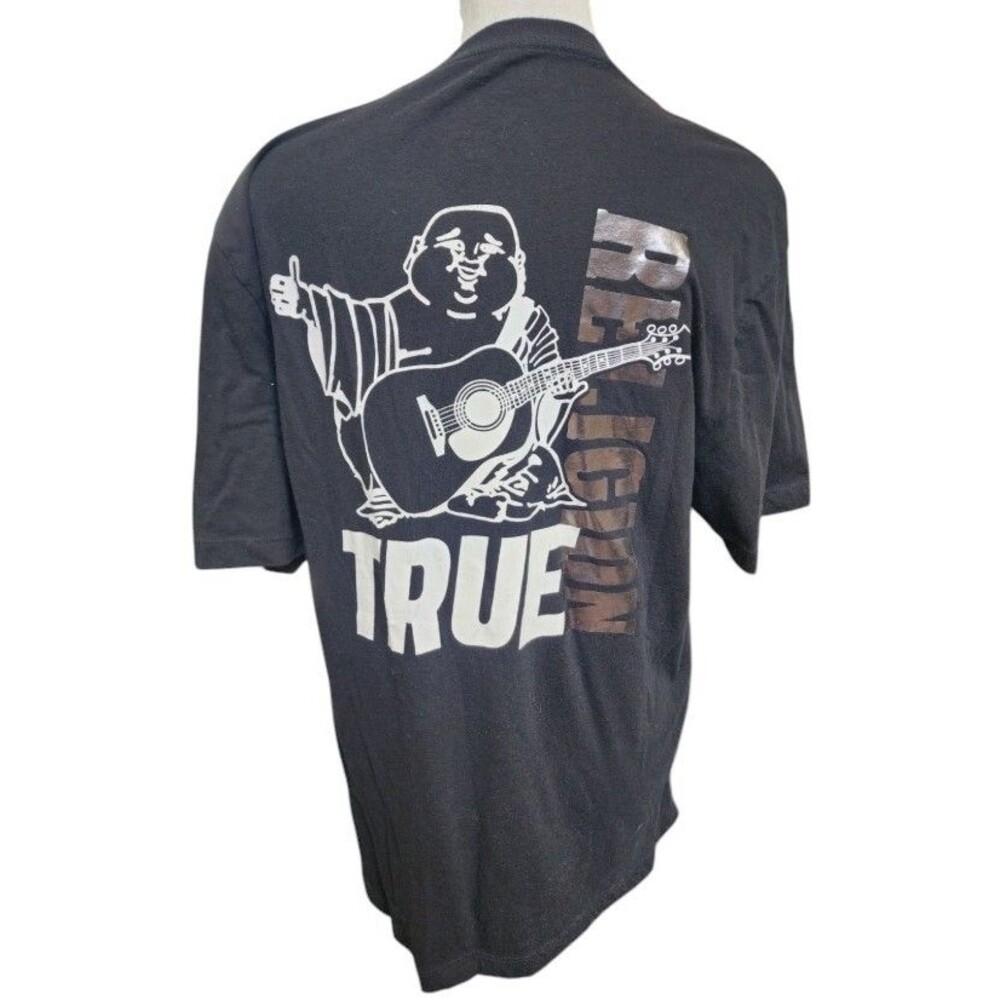 True Religion Black T-Shirt 2 Sides Size Medium